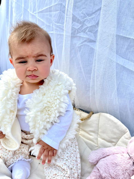 Cream Fluffy Gilet.