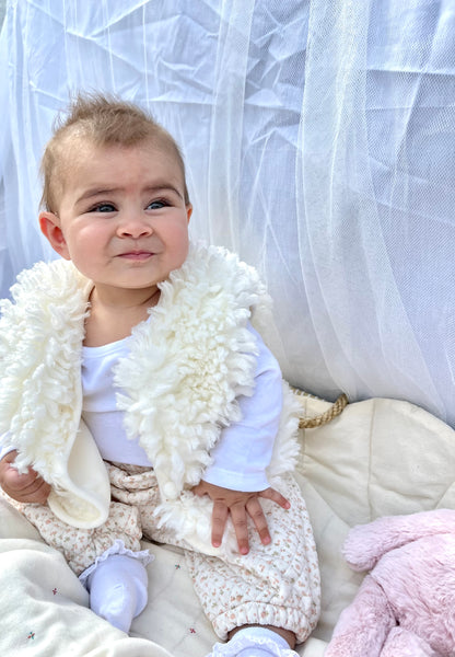 Cream Fluffy Gilet.
