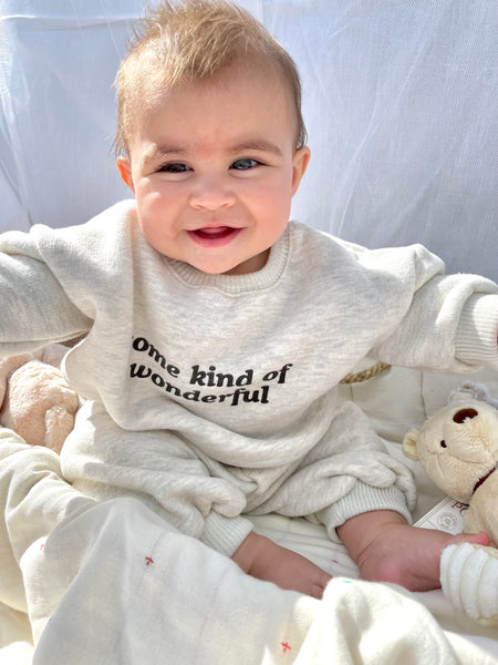 Grey Slogan Baby Tracksuit