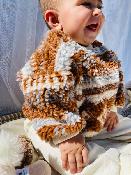 Fluffy Brown Nordic Jumper.