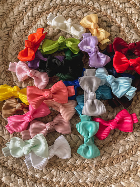 Mini Bow Hair Clips.