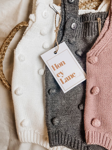 CINDY. Bobble Knit Romper.