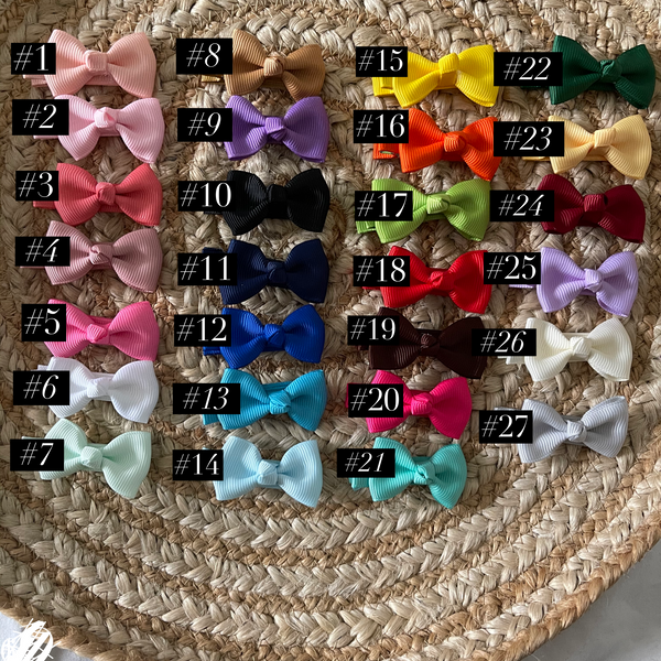 Mini Bow Hair Clips.